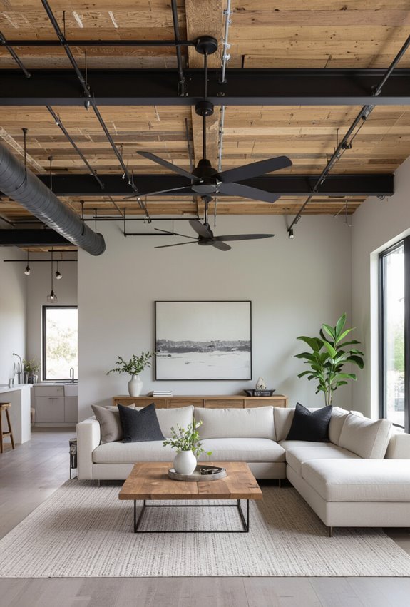 industrial exposed ceiling fans