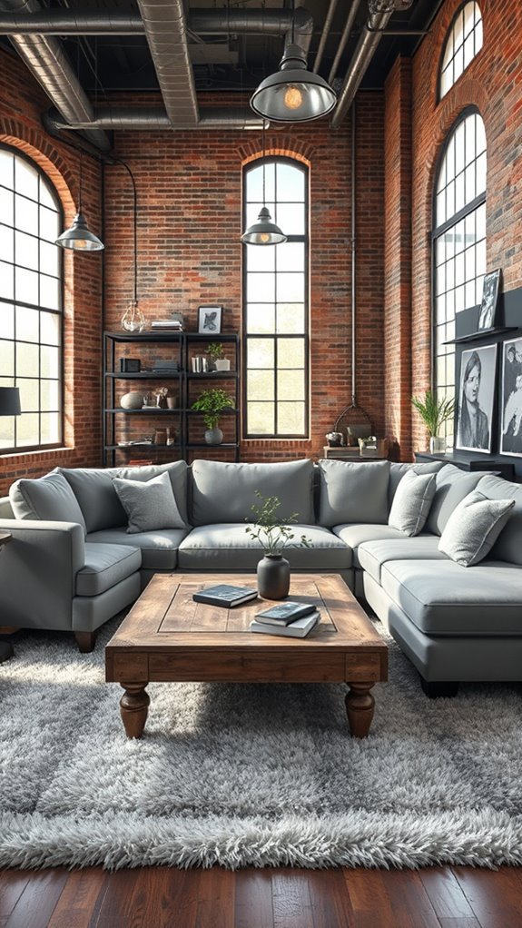 industrial l shaped sofa design