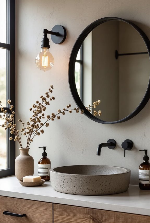industrial matte fixtures layered
