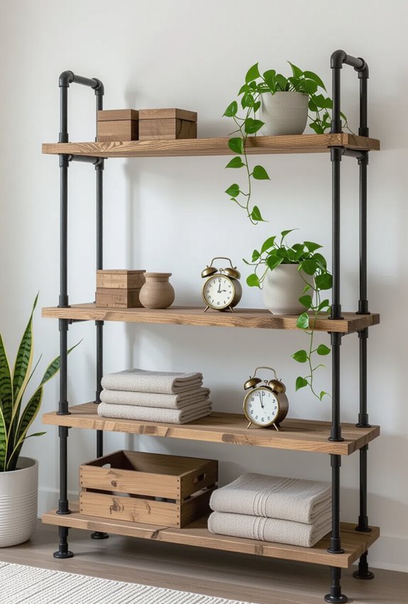 industrial pipe shelving charm