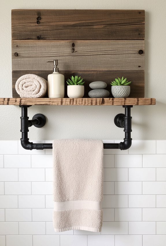 industrial pipe towel rack