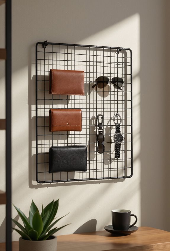 industrial style magnetic accessory organizer