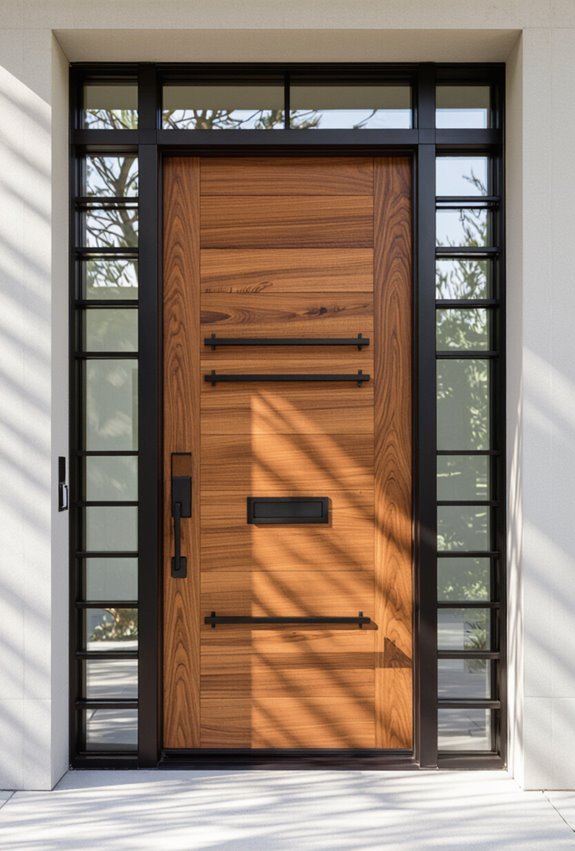 industrial wood doors with metal