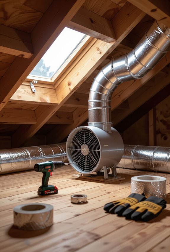 inline attic fan installation