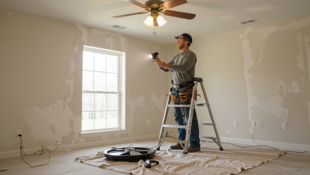 inspect fan and ceiling