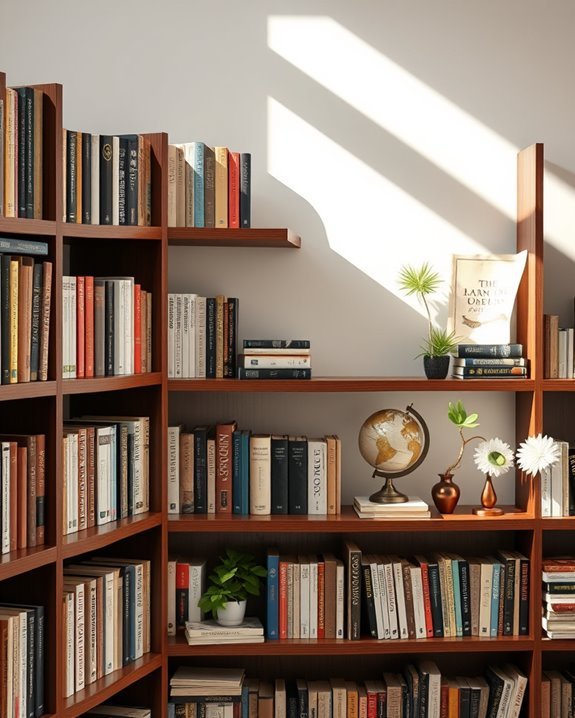 inspirational quote bookshelf decor