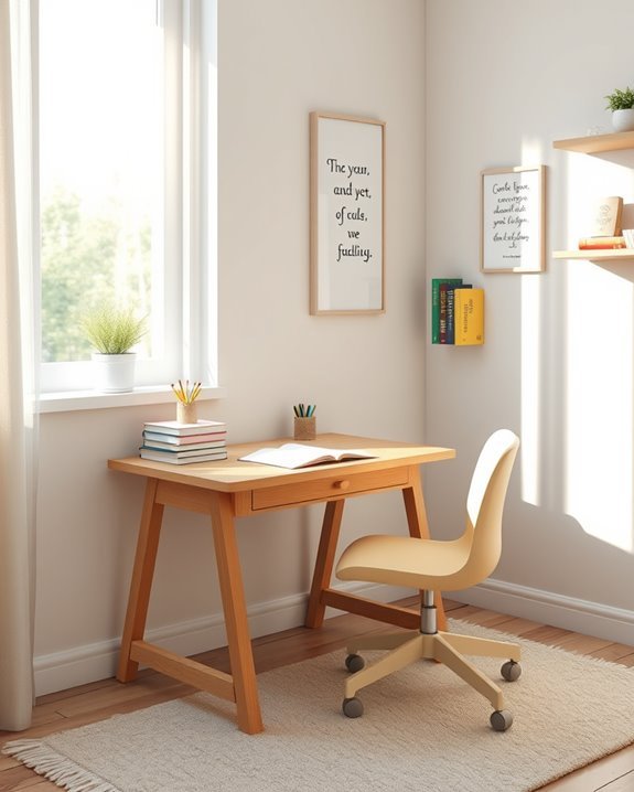 inspirational study corner setup