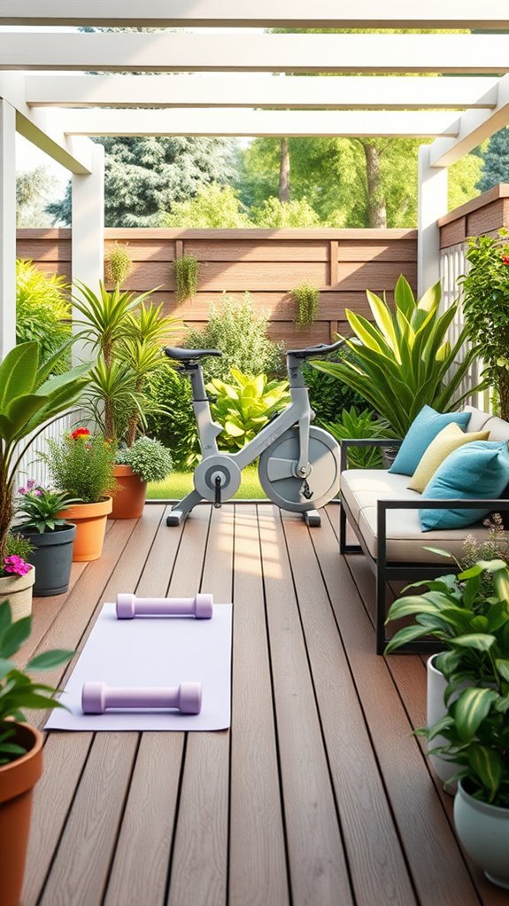 inspiring outdoor gym colors