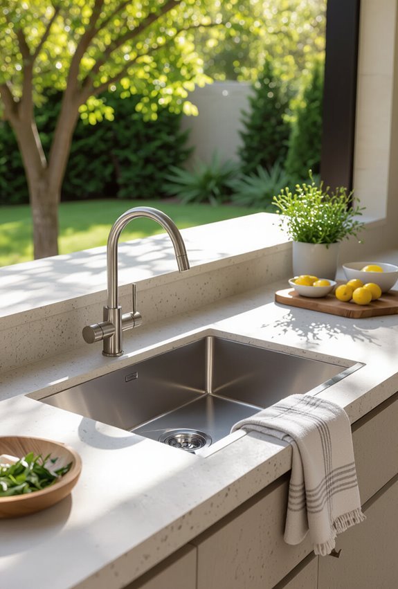 install a portable prep sink