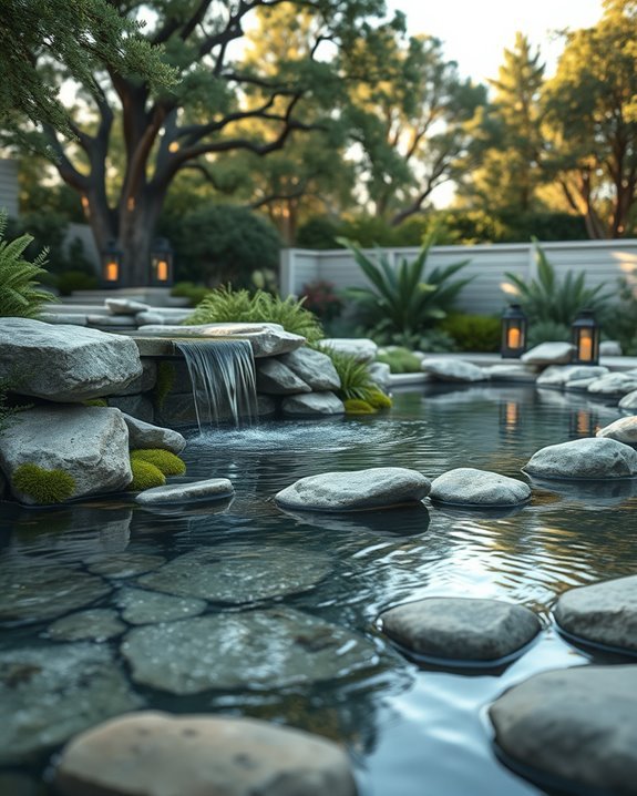 install a tranquil water feature