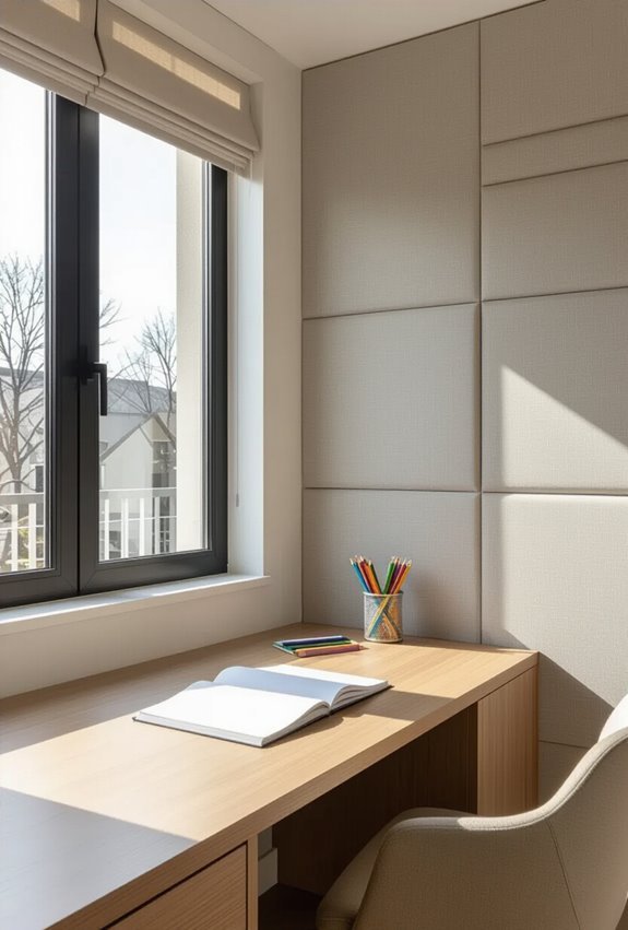 install acoustic panels add white noise