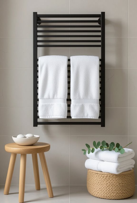 install heated towel rack