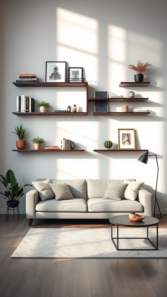 install wall mounted shelves