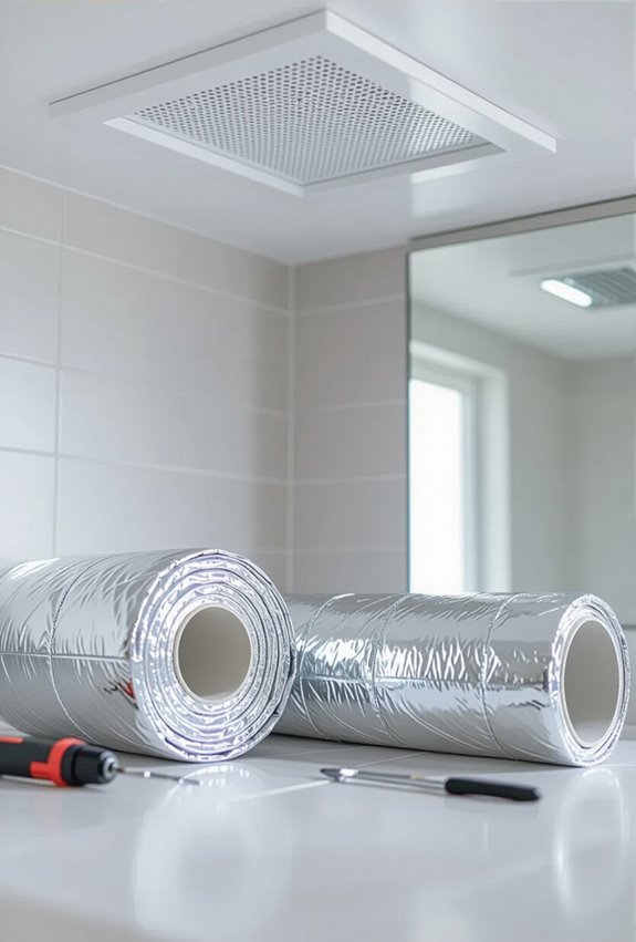 insulated vapor barrier ducting installation