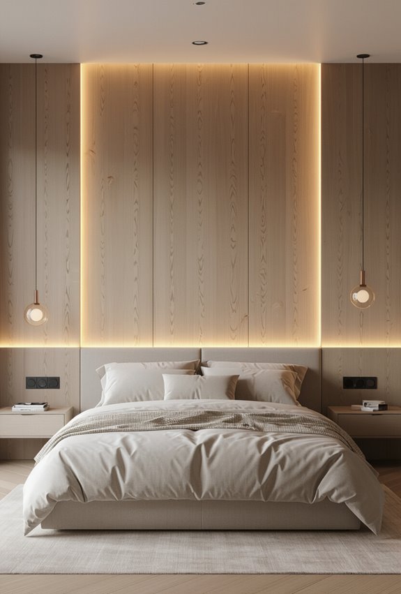 integrated backlit textured wall panels