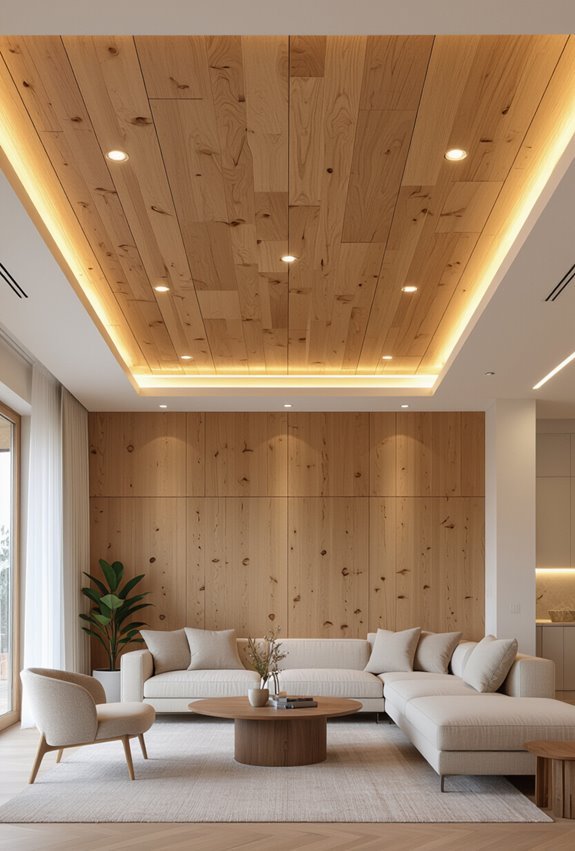 integrated backlit wood panels