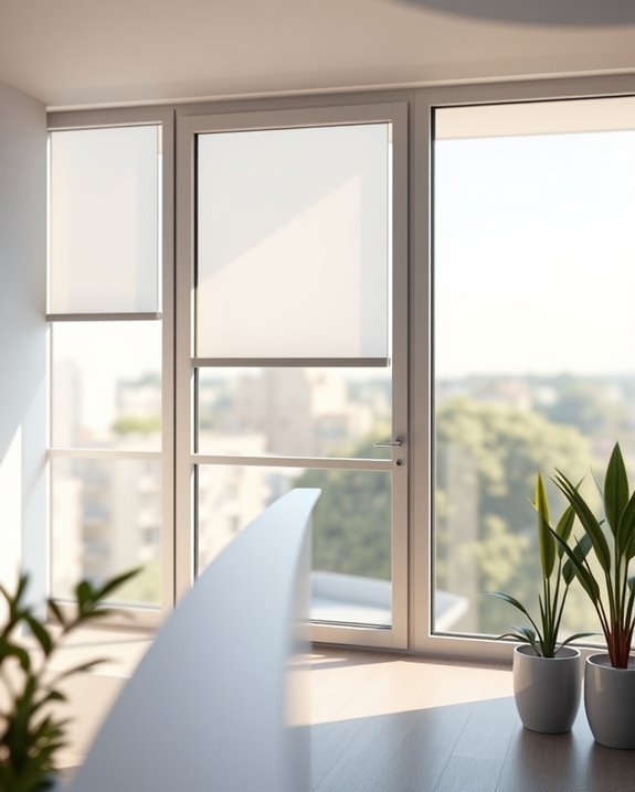 integrated blinds for balconies