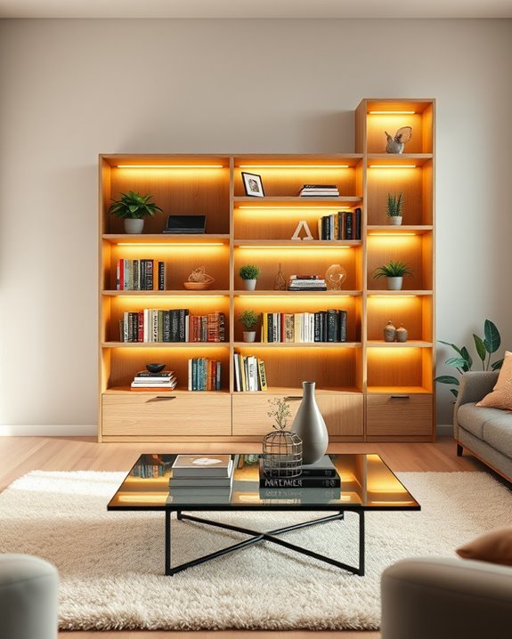 integrated bookshelf lighting solutions
