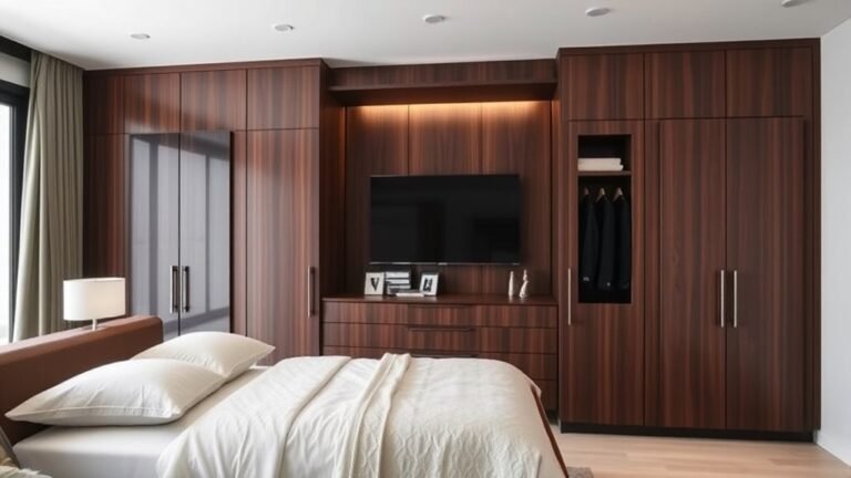 integrated closet media walls