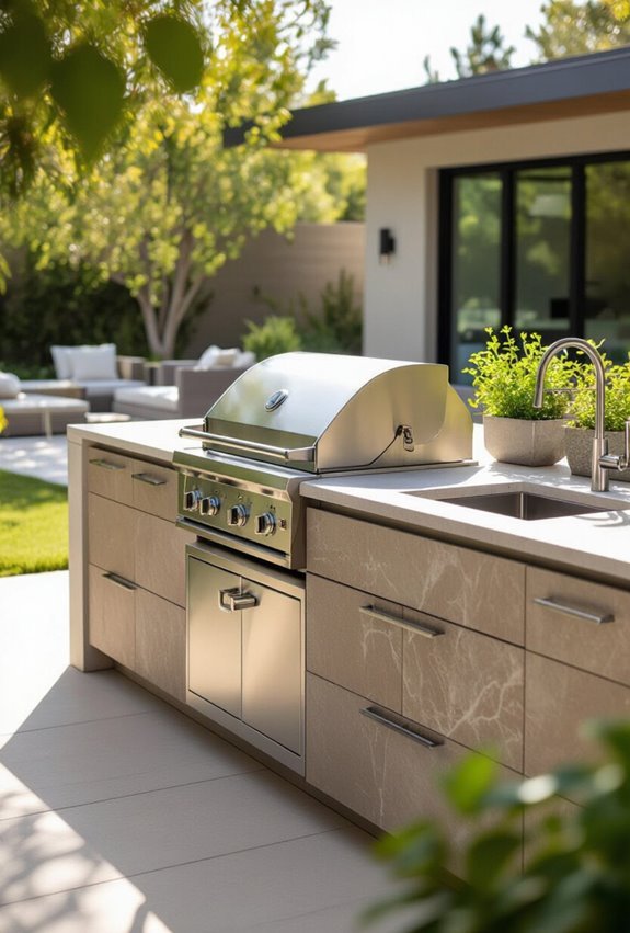 integrated grills and smokers