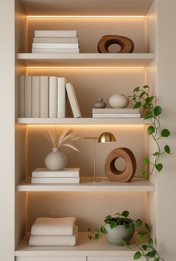 integrated led lit book display