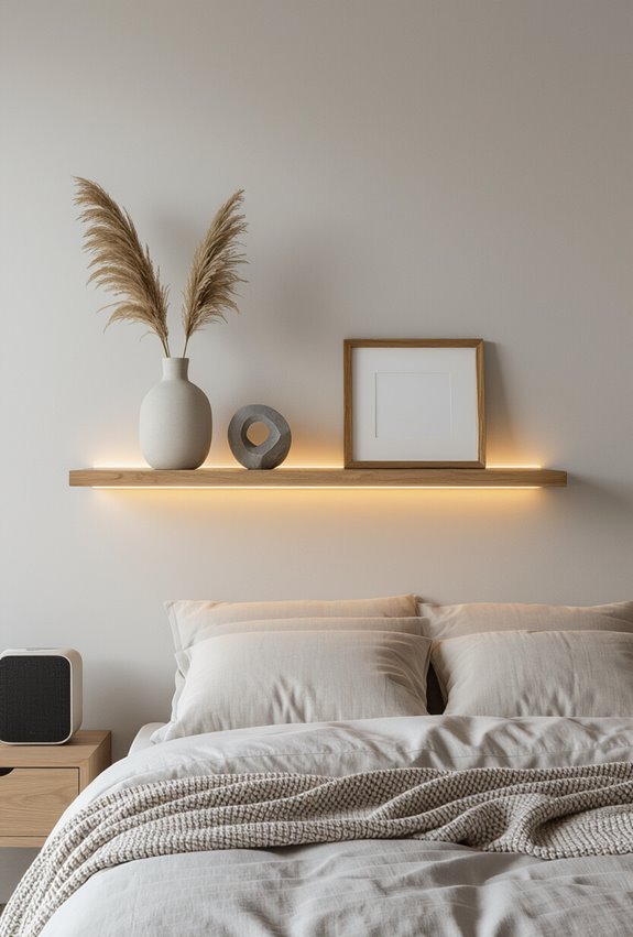 integrated led mood shelves