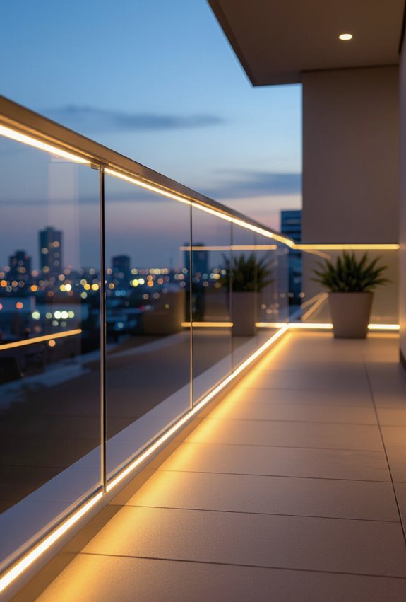 integrated led railing lighting