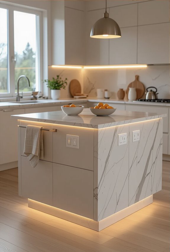 integrated lighting and outlets