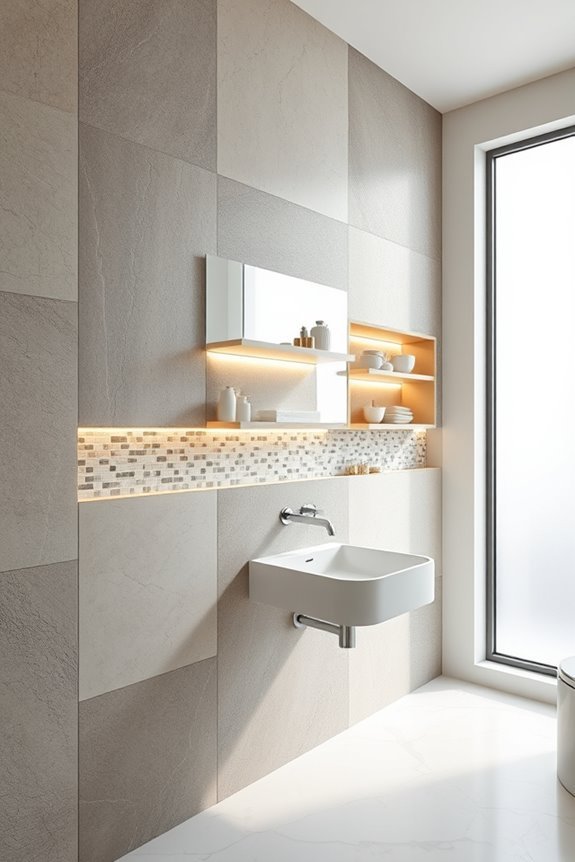 integrated lighting enhances decor