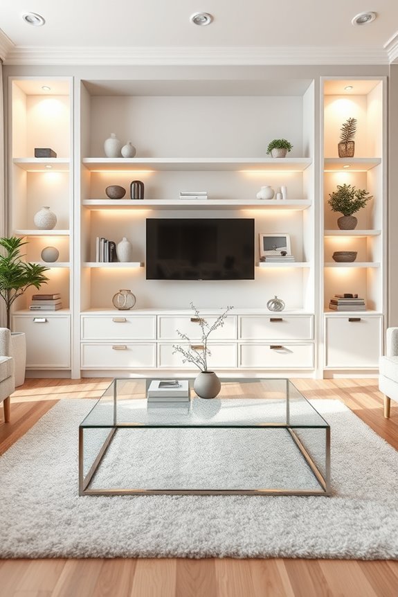 integrated lighting for shelves