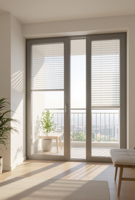 integrated motorized balcony blinds