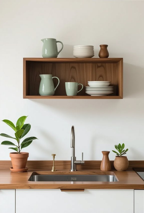 intentional curated open shelving