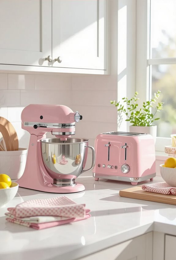 intentional retro pink appliances
