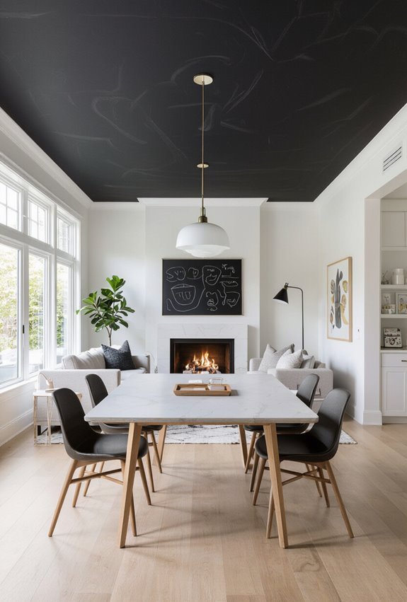 interactive chalkboard ceiling creativity