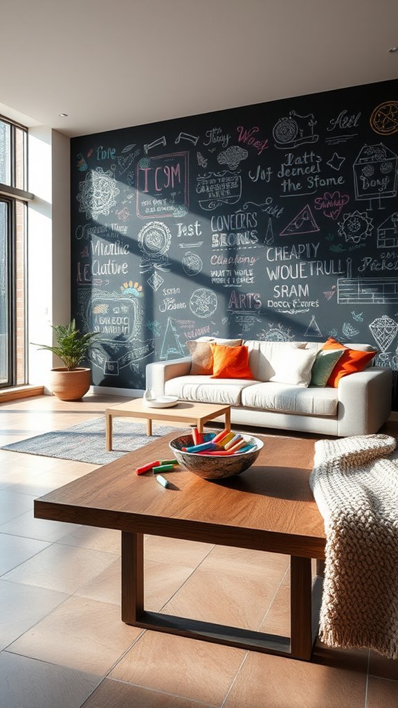interactive chalkboard wall creativity