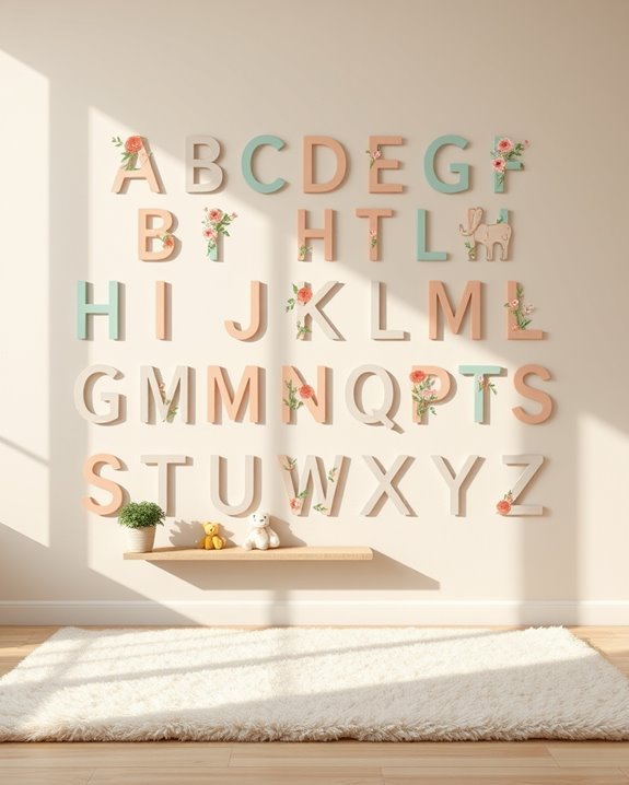 interactive hand painted alphabet