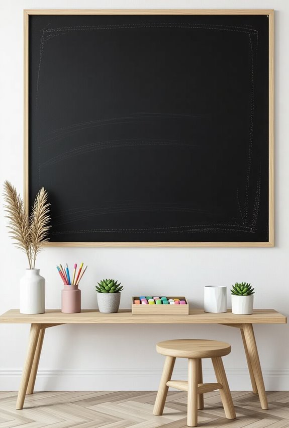 interactive magnetic chalkboard wall