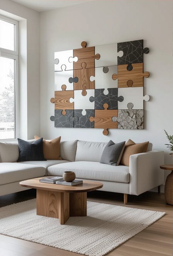 interactive mixed media rearrangeable wallart
