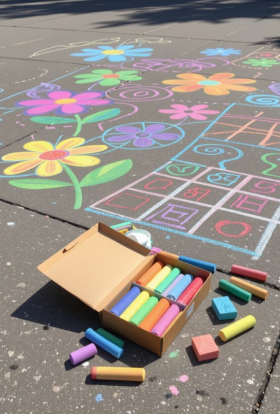 interactive themed sidewalk chalk