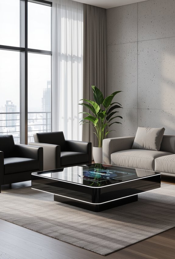 interactive touchscreen coffee tables