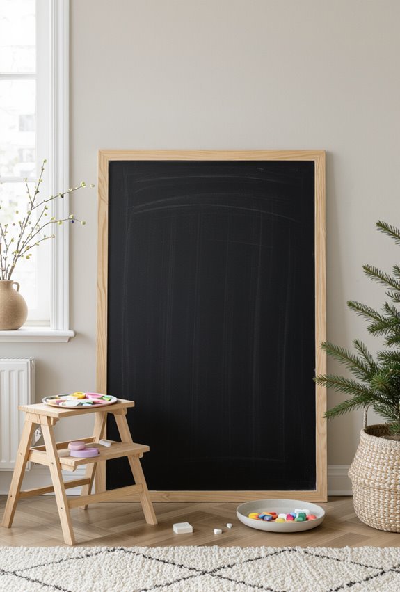 interchangeable seasonal chalkboard greetings