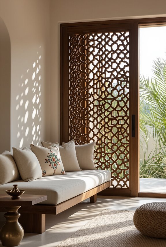 intricate airy privacy with elegance