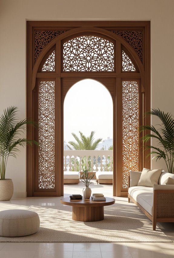 intricate mashrabiya privacy screens