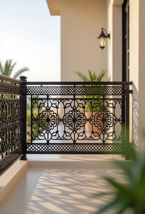 intricate moroccan fretwork balcony screens