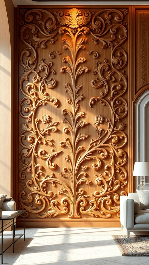 intricate woodwork enhances elegance