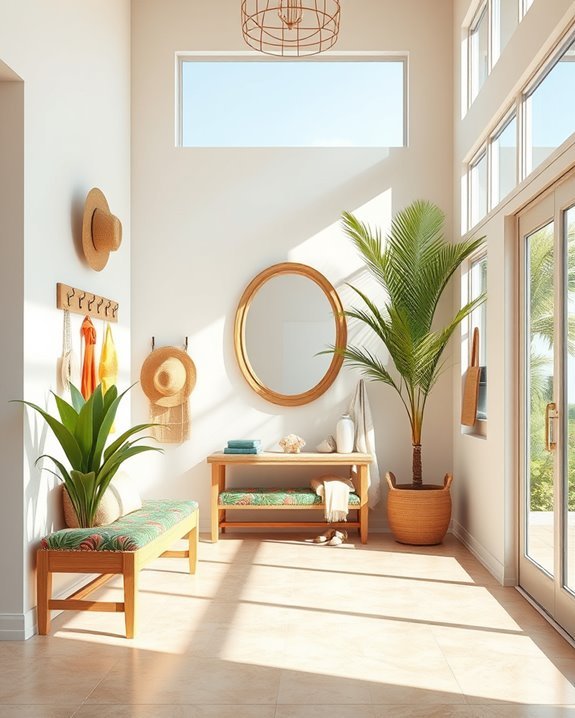 inviting and organized entryway