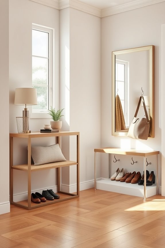 inviting and organized entryway