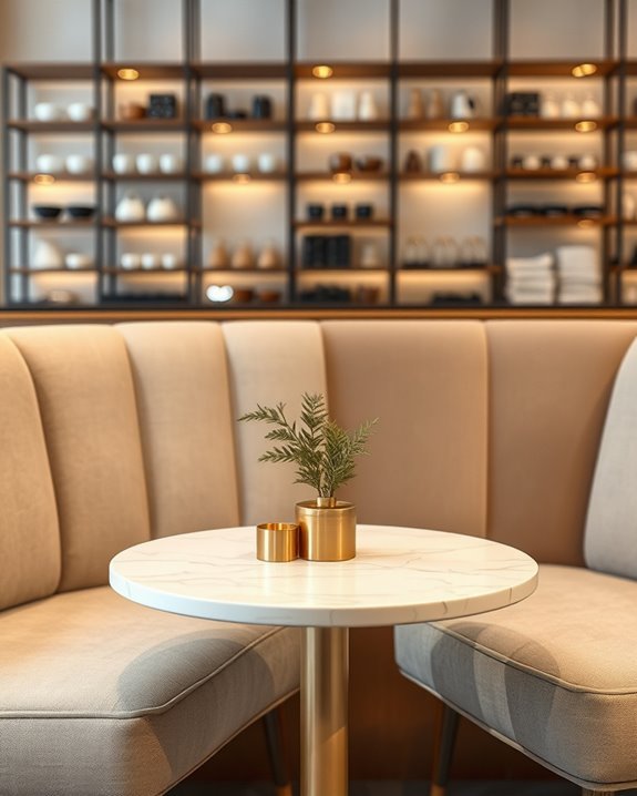 inviting comfortable booth seating