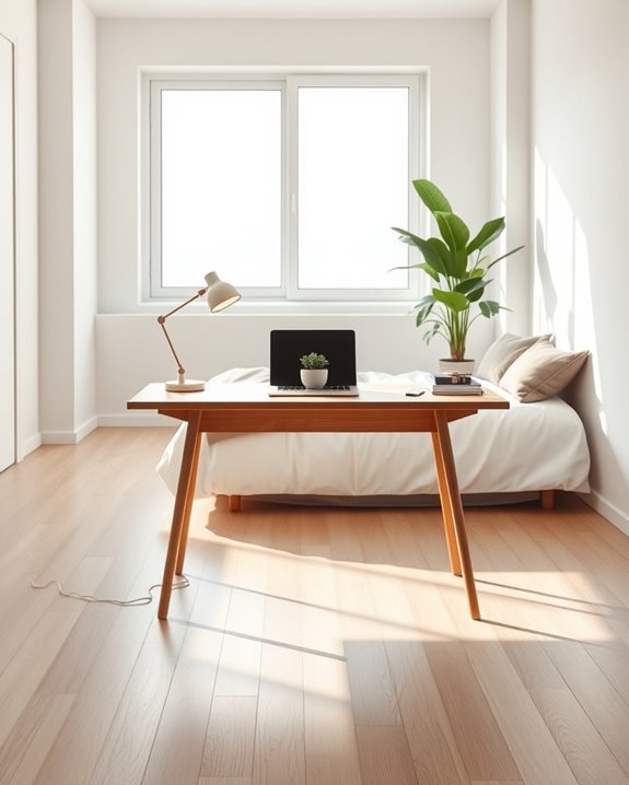 inviting minimalist workspace design