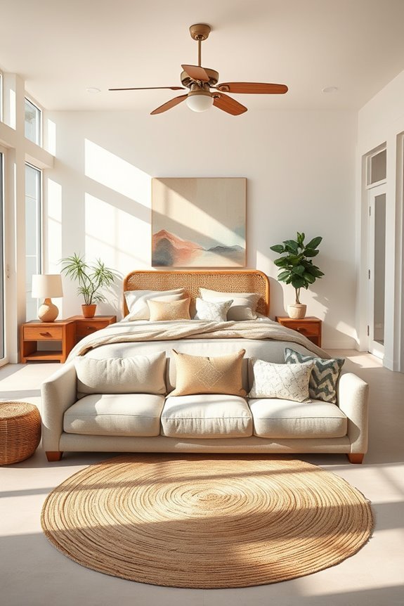 inviting open boho bedroom